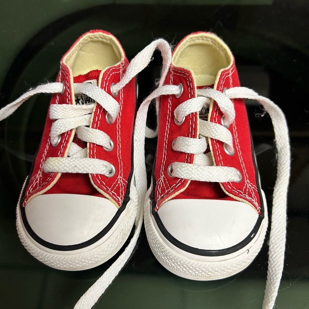 Converse Red and White Kids Sneakers